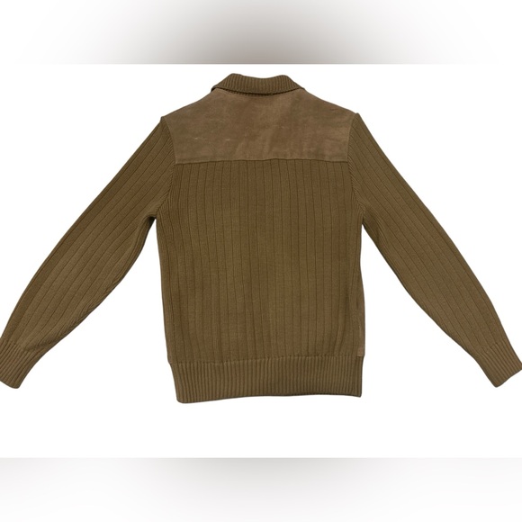 Vintage 80s 90s Suede Leather Knit Bomber Jacket Counter Action Women’s Medium - Picture 6 of 7